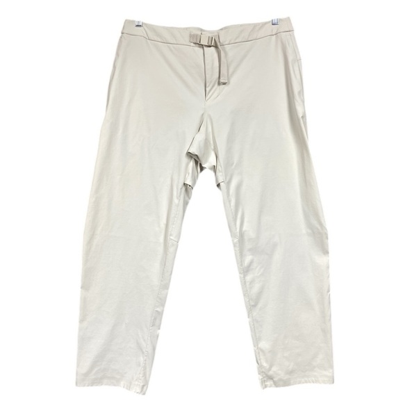 Lululemon Relaxed Fit Belted Stretch Pant Size 36 White Cream - Picture 1 of 11
